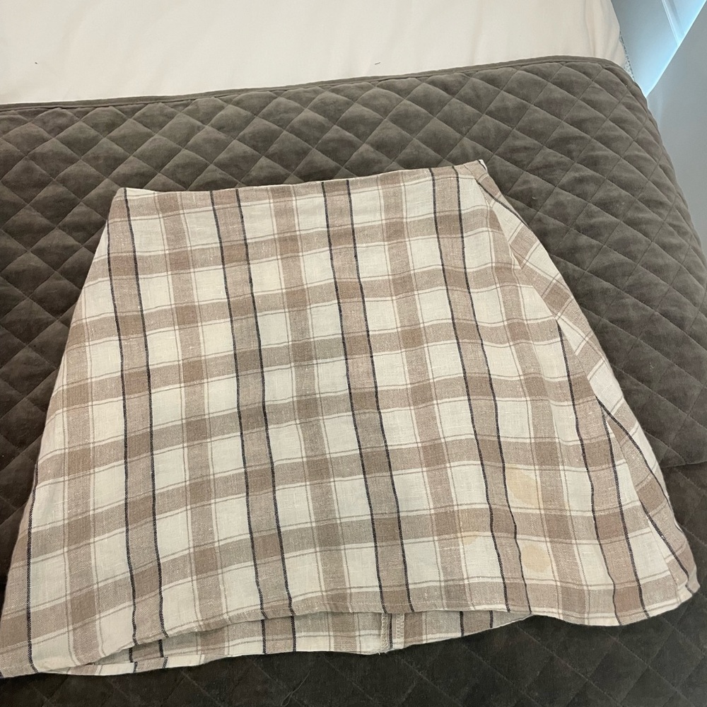 Reformation Plaid Mini Skirt